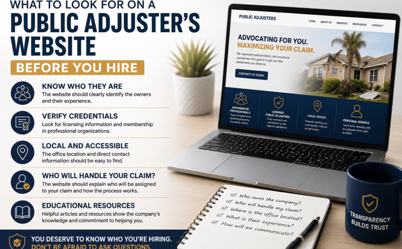Before Hiring a Public Adjuster, Read Their Website&nbsp;Carefully